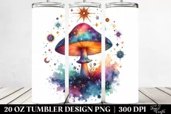 colorful,watercolor,Magical Mushroom Splash | 20 Oz Tumbler Product Image 2