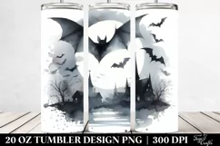 Simple Bat Watercolor Design | 20 oz Tumbler Product Image 2
