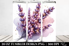 colorful,watercolor,Shiny Lavender Golden | 20 Oz Tumbler Product Image 2