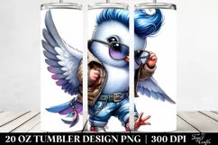 Expressive Baby Dove Watercolor Tumbler Product Image 2