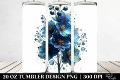 Glossy Delphinium Design | 20 Oz Tumbler Product Image 2