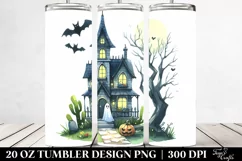 Funny Haunted House Halloween Clipart 20 Oz Tumbler Product Image 2