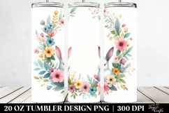 Colorful Bunny Floral Pastel | 20 Oz Tumbler Product Image 2