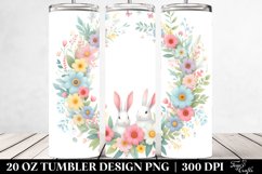 Colorful Bunnyfloral Frame | 20 Oz Tumbler Product Image 2