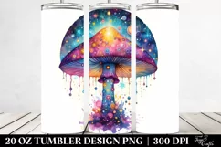 Magical Celestial Mushroom 20 Oz Tumbler, Transparent Product Image 2