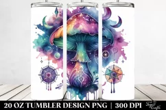 Magical Celestial Mushroom 20 Oz Tumbler, Transparent Product Image 2