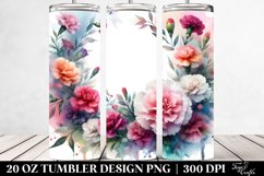 Colorful Horizontal Frame with Carnation | 20 oz Tumbler Product Image 2