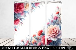 Colorful Horizontal Frame with Carnation | 20 oz Tumbler Product Image 2