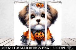 Havanese with Halloween Clipart 20 Oz Tumbler Product Image 2