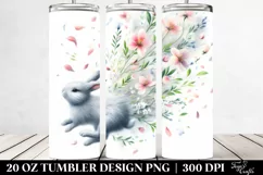 20 Oz Tumbler Sublimation | Rabbit Tumbling with Spring Product Image 2