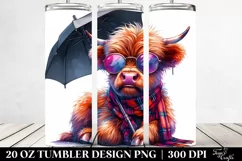 Elegant Highlandcow Tumbler Design Product Image 2