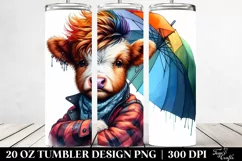 Vibrant Baby Highlandcow Tumbler Product Image 2