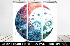 Whimsical Vibrant Half Moon Design | 20 oz Tumbler Product Image 2