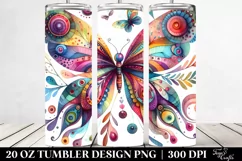 Colorful Whimsical Butterfly | 20 oz Tumbler Product Image 2