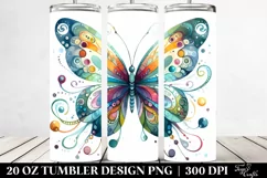 Colorful Wimsicall Butterfly | 20 Oz Tumbler Product Image 2