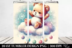 cute Baby Bear on Cloud 20 oz Tumbler Product Image 2