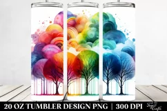 Colorful Abstract Rainbow Trees | 20 oz Tumbler Product Image 2