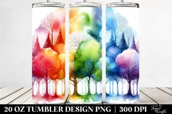 Colorful Abstract Rainbow Trees | 20 oz Tumbler Product Image 2