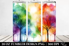 Colorful Abstract Rainbow Trees | 20 oz Tumbler Product Image 2