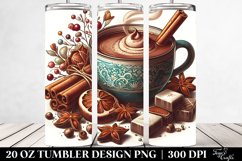 Retro Cocoa Mug 20 Oz Tumbler, Transparent Product Image 2