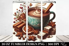Retro Cocoa Mug 20 Oz Tumbler, Transparent Product Image 2