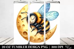 Colorful Sleeping Bee Clipart 20 Oz Tumbler Product Image 2