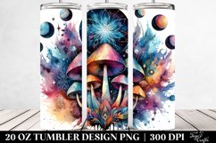 Magical Celestial Mushroom Clipart 20 Oz Tumbler Product Image 2