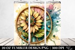 Retro Sunflower Tumbler Design Product Image 2