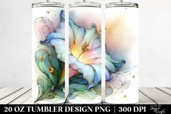 a Abstract Pastel Morning Glory | 20 oz Tumbler Product Image 2