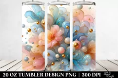 a Abstract Pastel Morning Glory | 20 oz Tumbler Product Image 2