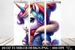 Cute Baby Unicorn Playing | 20 oz Tumbler Product Image 2