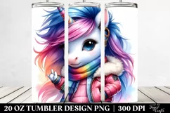 Cute Baby Unicorn Playing | 20 oz Tumbler Product Image 2