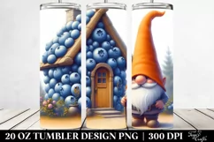 Pastel Gnome Digital Painting with Blueberry | 20 oz Tumbler Product Image 2