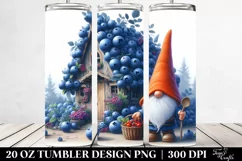 Pastel Gnome Digital Painting with Blueberry | 20 oz Tumbler Product Image 2
