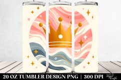 Simple Pastel Crown 20 Oz Tumbler, Transparent Product Image 2