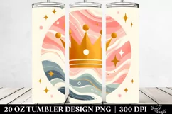Simple Pastel Crown 20 Oz Tumbler, Transparent Product Image 2