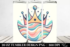 Simple Pastel Crown 20 Oz Tumbler, Transparent Product Image 2