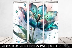 Glossy Tulip with Metalic Insertions | 20 oz Tumbler Product Image 2