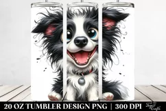 Crazy Funny Border Collie 20 oz Tumbler Product Image 2
