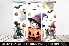 Funny Halloween Scene Clipart 20 Oz Tumbler Product Image 2