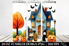 Funny Halloween Scene Clipart 20 Oz Tumbler Product Image 2