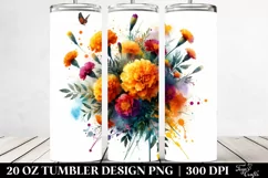 Vibrant Marigold Bouquet 20 oz Tumbler Product Image 2