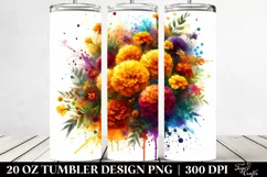 Vibrant Marigold Bouquet 20 oz Tumbler Product Image 2