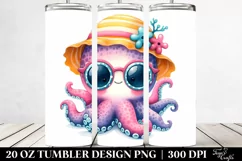 Cute Baby Octopus 20 oz Tumbler Product Image 2