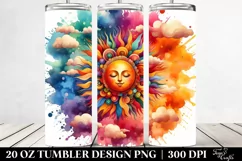 Colorful Watercolor Sun | 20 oz Tumbler Product Image 2