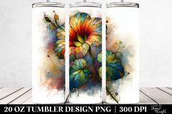 Colorful Abstract Nasturtium Design | 20 Oz Tumbler Product Image 2