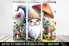 colorful Watercolor Gnome 20 oz Tumbler Product Image 2