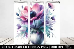 Vibrant Anemone Pot 20 oz Tumbler Product Image 2