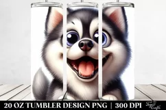 Crazy Colorful Siberian Husky | 20 Oz Tumbler Product Image 2