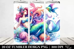 Funny Playing Mermaid | 20 oz Tumbler Product Image 2